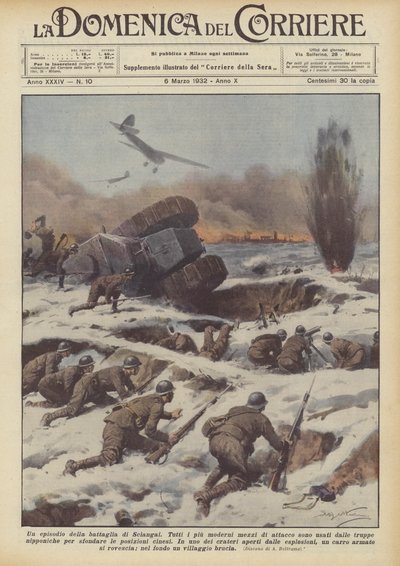Odcinek z bitwy o Szanghaj autorstwa Achille Beltrame