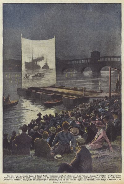 Nowa propaganda wzdłuż rzek autorstwa Achille Beltrame