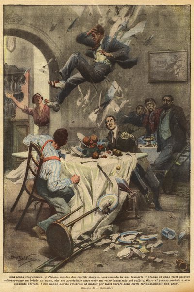 Tragikomiczna scena autorstwa Achille Beltrame