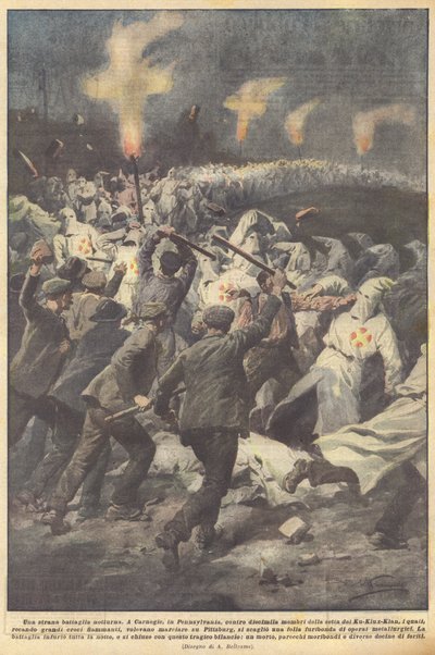 Dziwna nocna bitwa autorstwa Achille Beltrame