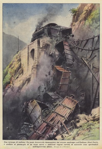 Lawina węgla autorstwa Achille Beltrame