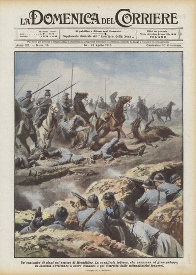 Catomb Ułanów w sektorze Montdidier autorstwa Achille Beltrame