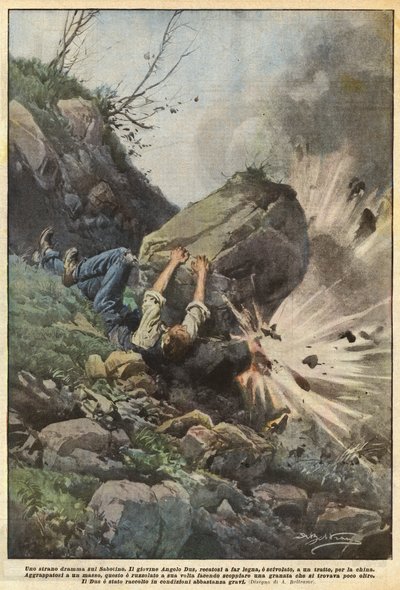 Dziwny dramat o Sabotino autorstwa Achille Beltrame