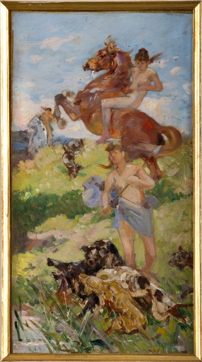 Scena polowania autorstwa Achille Boschi