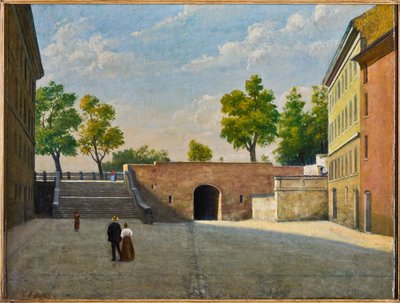Porta Bologna w Modenie (olej na płótnie) autorstwa Achille Boschi
