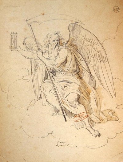 Projekt kostiumu dla „Time” w produkcji „Don Juan” Moliera (1622–73) z 1847 roku w Comedie Francaise (pióro i atrament oraz akwarela na papierze) autorstwa Achille Devéria