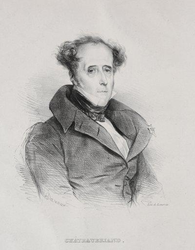Francois René Auguste Victome de Chateaubriand autorstwa Achille Devéria