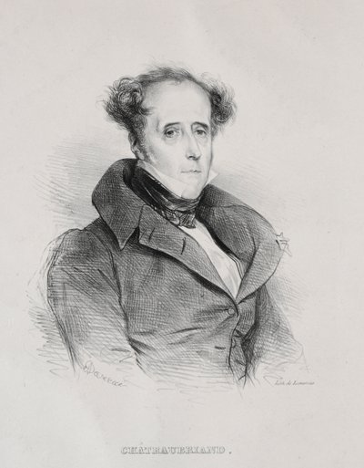 Francois Rene Auguste Victome de Chateaubriand. autorstwa Achille Devéria