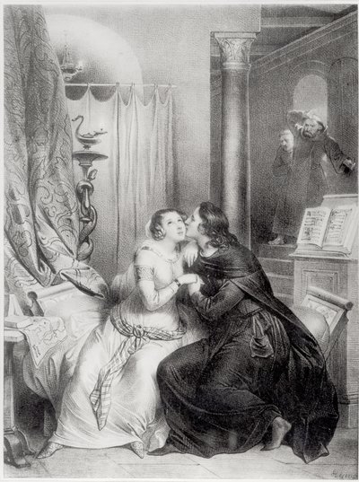 Heloise i Abelard autorstwa Achille Devéria
