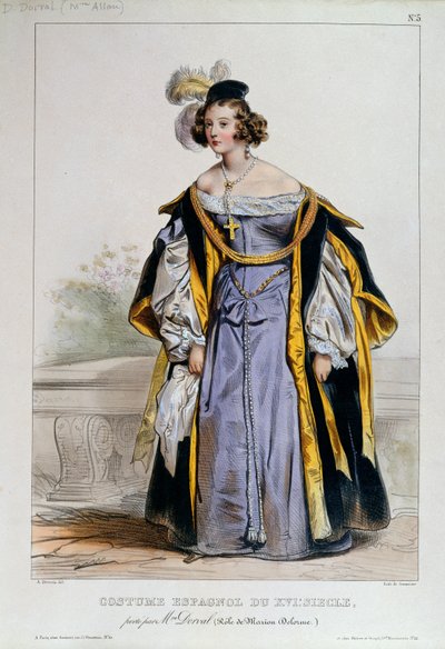 Marie Dorval w roli Marion Delorme przez Victora Hugo autorstwa Achille Devéria