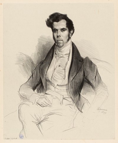 Portret Horace’a Saya (1794–1860), ekonomisty i posła autorstwa Achille Devéria