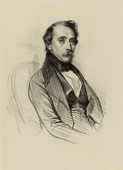Portret François-Alexandre’a Davida, litografa.  (IFF 190) autorstwa Achille Devéria