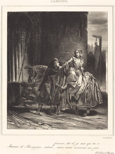 Joanna Burgundzka autorstwa Achille Devéria
