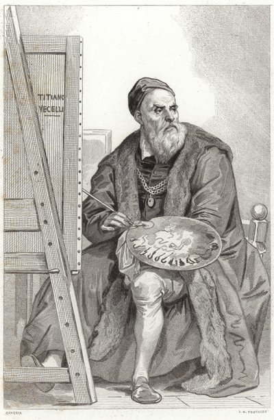 Portret Tycjana autorstwa Achille Devéria