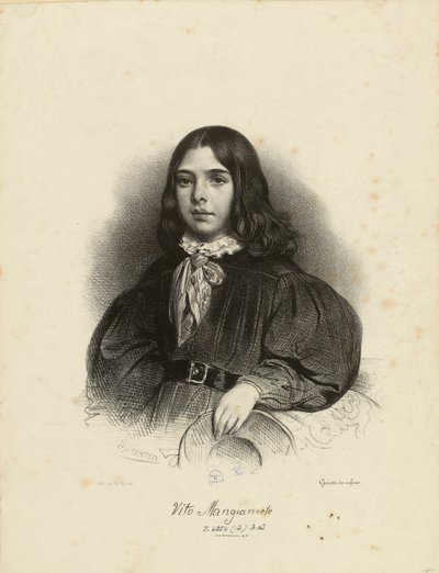 Portret Vita Mangiamele 1827-1897, 1839. autorstwa Achille Devéria
