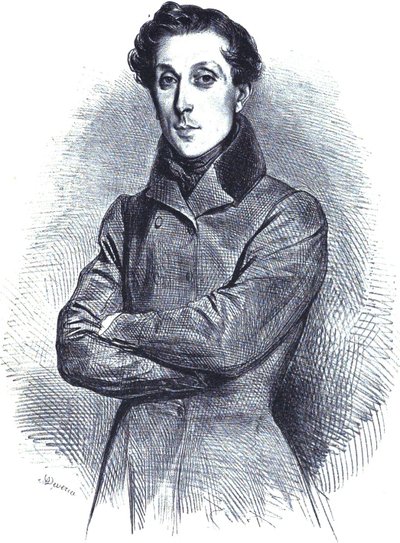 Portret francuskiego architekta Alphonse de Gisors, portret litograficzny autorstwa Achille Devéria