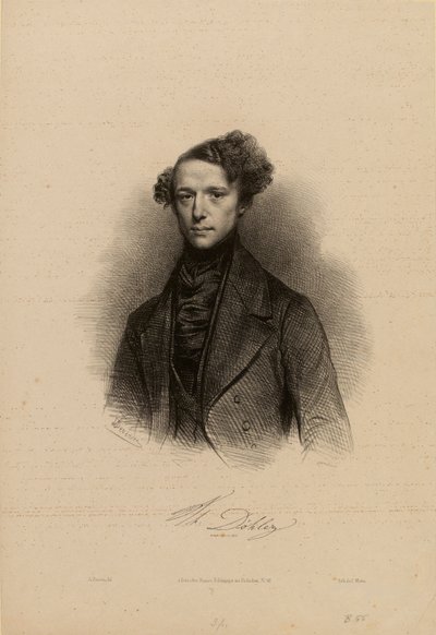 Portret kompozytora Theodora Döhlera 1814-1856. autorstwa Achille Devéria