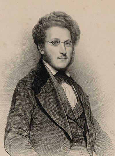 Portret skrzypka i kompozytora Heinricha Panofki 1807-1887 , 1840. autorstwa Achille Devéria