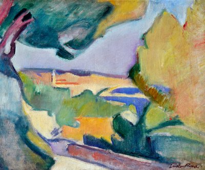 Krajobraz śródziemnomorski, ok. 1907 r. (olej na płótnie) autorstwa Achille Emile Othon Friesz