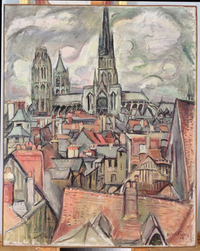 Dachy i Katedra w Rouen autorstwa Achille Emile Othon Friesz