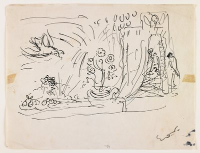 Martwa natura z kwiatami (pióro i czarny tusz) autorstwa Achille Emile Othon Friesz