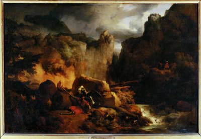 Paysage. Śmierć Rolanda w 778 roku - Krajobraz. Śmierć Rolanda w 778 roku ... autorstwa Achille Etna Michallon