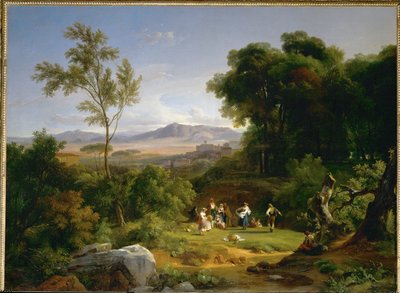 Paysage inspire par la vue de Frascati - krajobraz inspirowany widokiem Frascati ... autorstwa Achille Etna Michallon