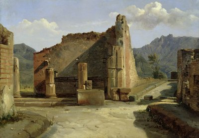 Forum Pompejów (olej na płótnie) autorstwa Achille Etna Michallon