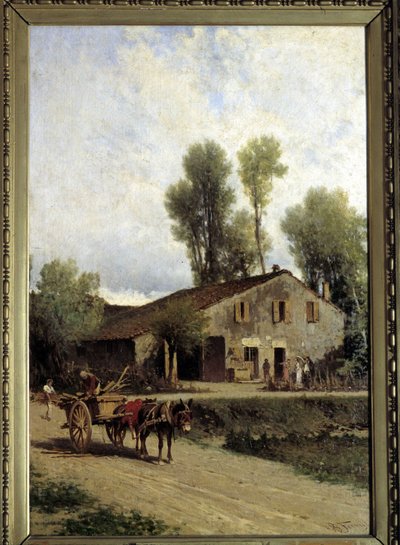 Miejsce urodzenia Giuseppe Verdiego w Roncole di Busseto autorstwa Achille Formis Befani