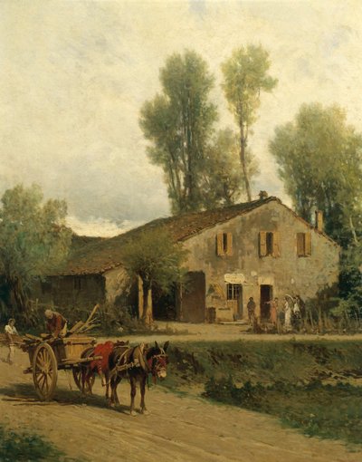 Dom, w którym urodził się Giuseppe Verdi (olej na płótnie) autorstwa Achille Formis Befani
