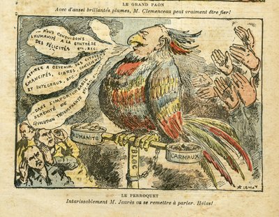 Ilustracja Achille Lemot (1846-1909) w Le Pelerin, 26.01.2008 - Wielki paw - Greve, Socjalizm, Carmaux, Humanite (pamiętnik) - Jaures Jean, Parroquet autorstwa Achille Lemot