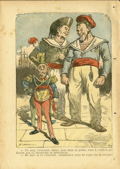Ilustracja Achille Lemot (1846-1909) w Le Pelerin autorstwa Achille Lemot