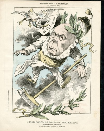 Le Triboulet, satyryczny czarno-biały autorstwa Achille Lemot