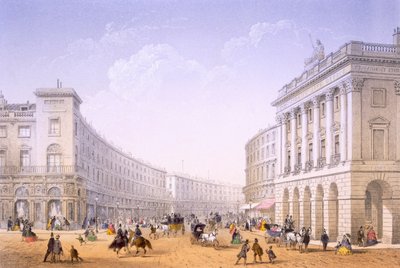 Kwadrant i ulica Regent, Londyn, 1862. autorstwa Achille Louis Martinet