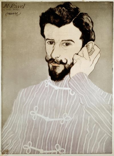 Maurice Ravel autorstwa Achille Ouvré