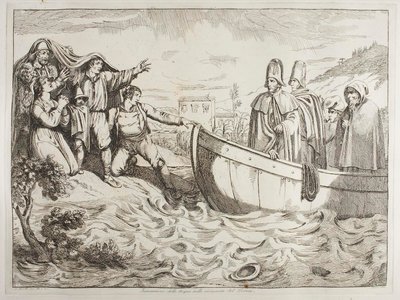 Lądowanie nad Tybrem autorstwa Achille Pinelli