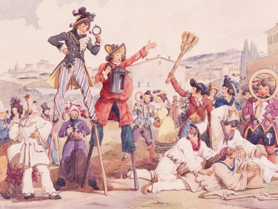 Maski rzymskie, Achille Pinelli (1809-1841) autorstwa Achille Pinelli