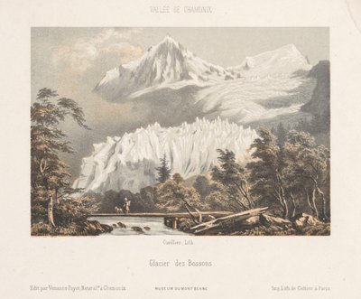 Zicht op de Mont Blanc vanaf de Col des Montets Widok na Mont Blanc z Les Montets. Droga do Martigny (tytuł na obiekcie) Herinnering w Chamonix-Mont-Blanc (tytuł serii) Muzeum Mont-Blanc (tytuł serii na obiekcie) autorstwa Ad. Cuvillier