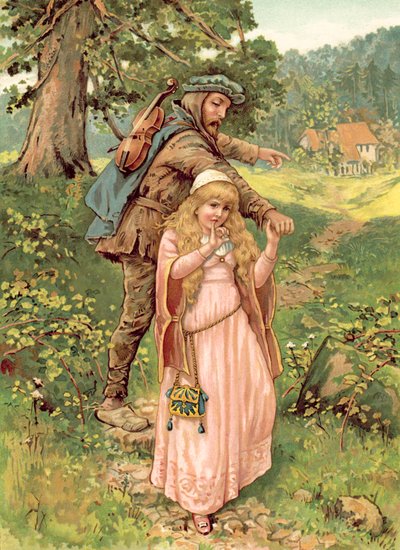 Księżniczka i żebrak (chromolitho) autorstwa Ada Dennis