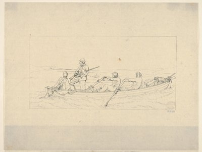 Marylanders przechodzą przez Potomac, aby dołączyć do Armii Południa od konfederackiej wojny Etchin..., 1861-63. autorstwa Adalbert John Volck