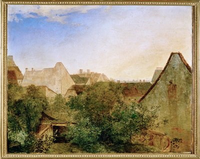 Blick ueber Wiener Vorstadthaeuser - Widok na przedmieścia Wiednia ... (obraz na drewnie) autorstwa Adalbert Stifter