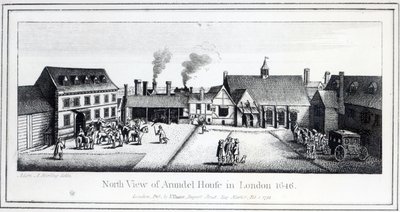North View of Arundel House w Londynie wyryty przez Wenceslausa Hollara w 1646 i opublikowany w 1792 autorstwa Adam Alexius Bierling