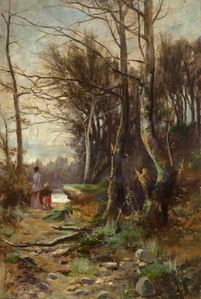 Nad brzegiem rzeki, Blairgowrie autorstwa Adam Barnet Fairweather