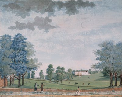 Wielki Dom i Park w Chawton, ok. 1780 autorstwa Adam Callander
