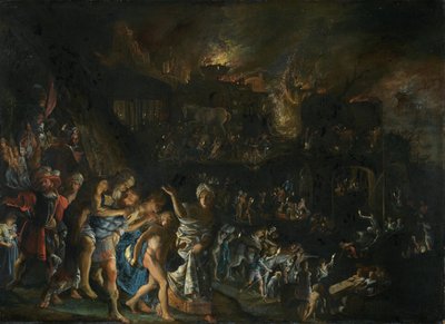 Pożar Troi autorstwa Adam Elsheimer