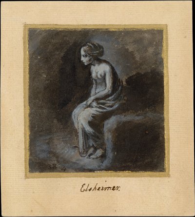 Sitzende junge Frau autorstwa Adam Elsheimer