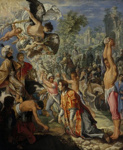 Ukamienowanie świętego Szczepana autorstwa Adam Elsheimer