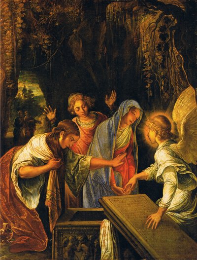 Trzy Marie przy grobie Chrystusa autorstwa Adam Elsheimer