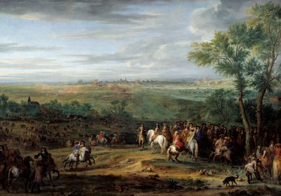 Przybycie od Ludwika XIV do obozu przed Maestricht (dzisiejsze miasto Maastricht) w czerwcu 1673. Obraz Adama Francois Van Der Meulena (1632-1690) autorstwa Adam Frans van der Meulen
