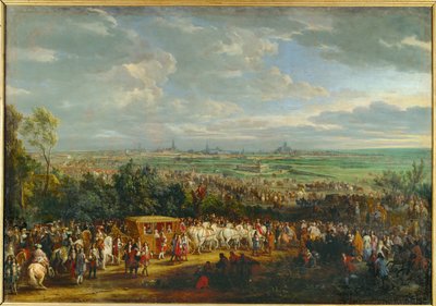 Wjazd Ludwika XIV i Marii Teresy Austriaczki do Arras ... (obraz na płótnie) autorstwa Adam Frans van der Meulen
